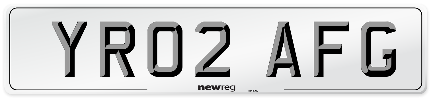 YR02 AFG Number Plate from New Reg